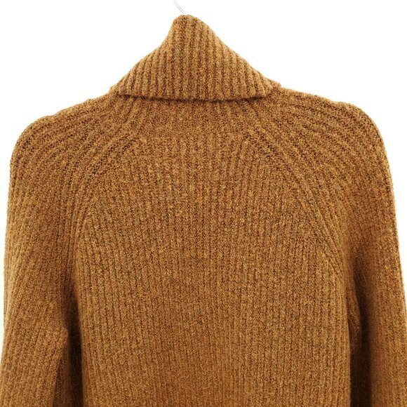 Madewell Mercer Turtleneck Sweater in Coziest Yarn M Heather Cider (Orange/Tan) - Picture 10 of 15